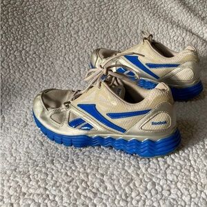Reebok Silver and Blue Athletic Shoes